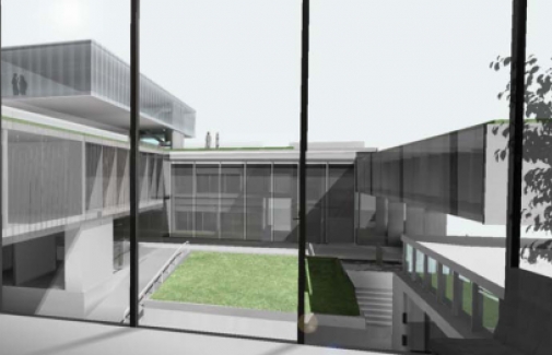 Imagen virtual del edificio de laboratorios, en el Campus Científico Tecnológico de Linares