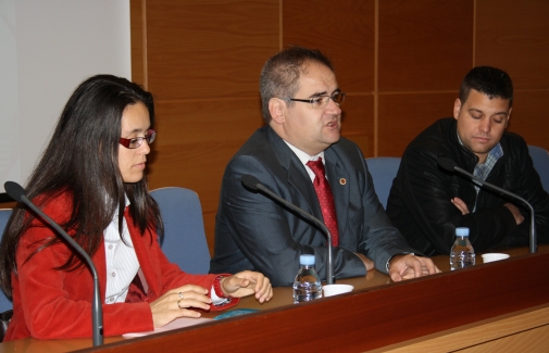 Raquel Puentes, Jorge Delgado y José Ruiz (de izquierda a derecha)