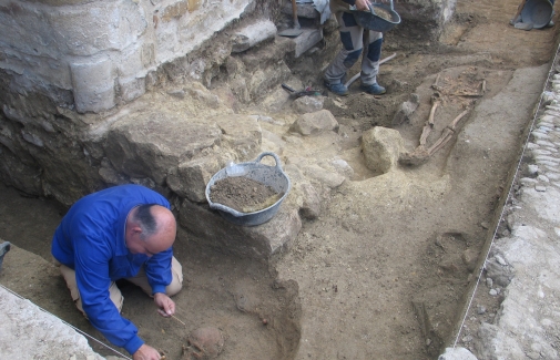 Trabajos de excavación realizados en el Castillo.