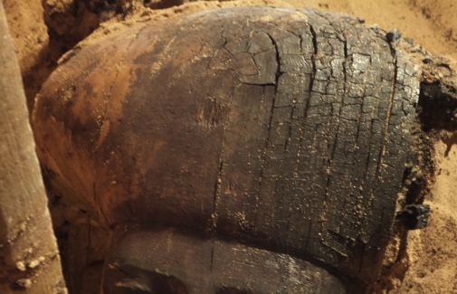 Sarcófago hallado de la XVIII Dinastía. Foto: A.J.