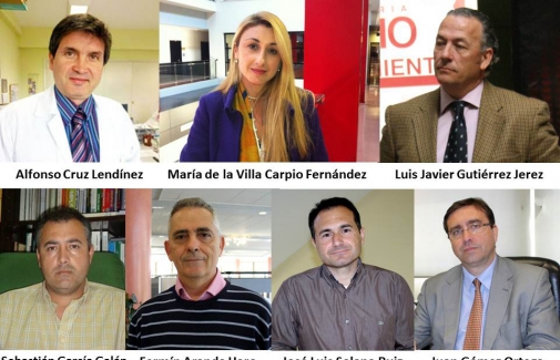 Fotos de los respondables de los siete centros de la UJA