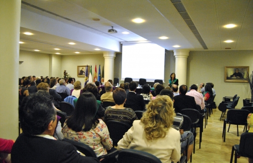 Momento de la conferencia de María José del Jesús. Foto: Laura Moreno