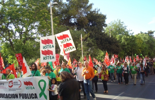Manifestación celebrada ayer en Jaén