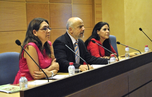 María José Carazo, Nicolás Pérez y Ángeles Ferriz. Foto: Laura Moreno