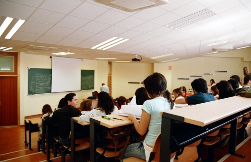 Una clase en la Universidad de Jaén.