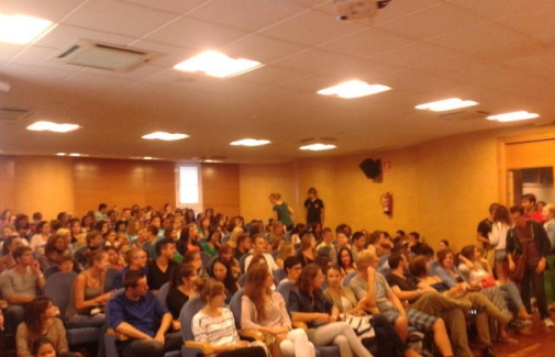 Reunión-presentación en el Salón de Grados del edificio A 3. Foto: Asociación Erasmus