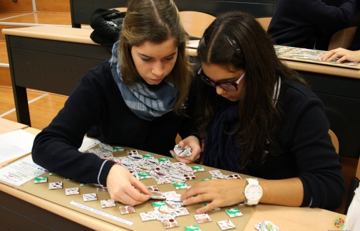 Alumnas el Colegio Cristo Rey construyen un ecopuzzle