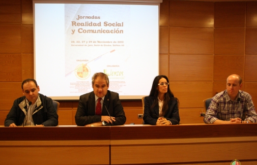 José Luis Rodríguez, Jorge Delgado, Raquel Puentes y Juan León, hoy en la inauguración