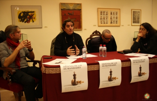 José Ángel Marín, Luis García Montero, Juan Carlos Abril e Isabel Moreno.
