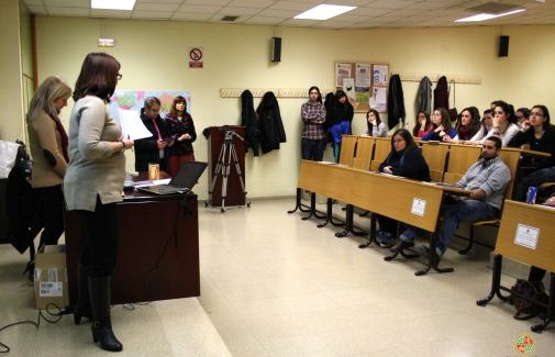 Acto de inauguración del taller.