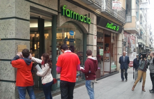 Alumnado, en la calle San Clemente