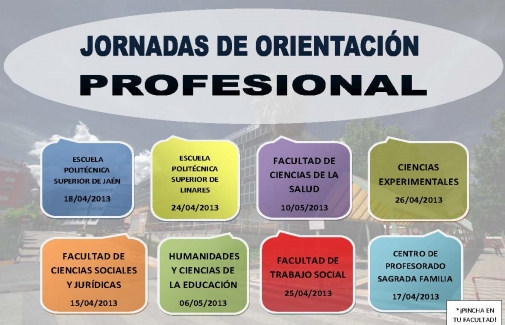 Cartel de las jornadas de orientación profesional.
