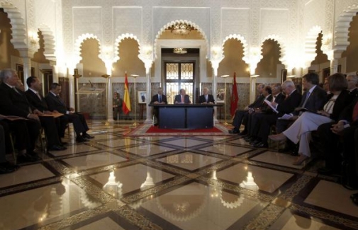 Encuentro del Rey con rectores españoles, en Rabat. Foto: Efe