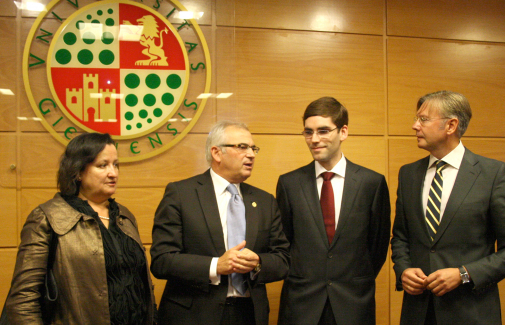 Ana María Ortiz, Manuel Parras, Tomás Palacios y José Ángel Marín