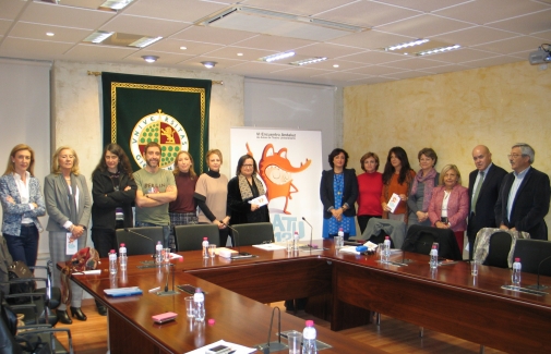 Vicerrectores de las universidades andaluzas, durante la presentación del VI Encuentro Andaluz de Aulas de Teatro Universitario