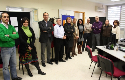 Miembros de la Universidad de Jaén y de la Junta de Andalucía, durante la inauguración