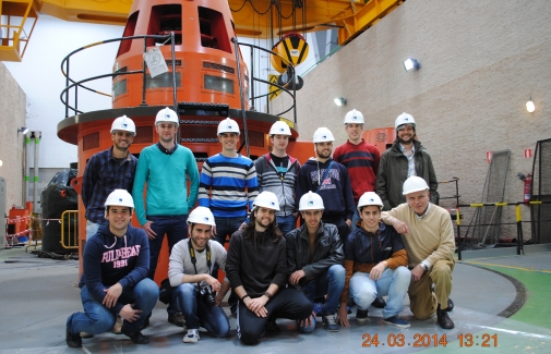 Alumnado, durante la visita