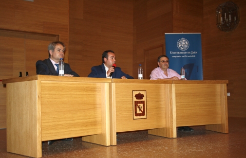 Jorge Delgado, Luis Miguel López y José María Madrid, en la inauguración de las jornadas.