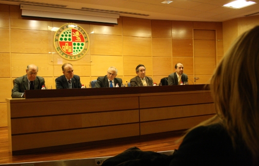 Marino Uceda, Sebastián Sánchez Villasclaras, Manuel Parras, Leopoldo Martínez y Alberto Moya