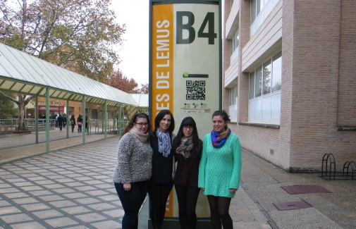 De izquierda a derecha: Rosa María de la Torre Sánchez, Eva María García Santiago, Lorena Chinchilla Sánchez y Cristina Camacho