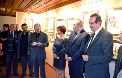 Juan M. De Faramiñán, en la inauguración de la muestra.