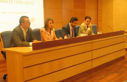 De izquierda a derecha: Manuel García Jiménez, Ana Cobo Carmona, Juan Gómez Ortega y Francisco J. Zambrana Arellano