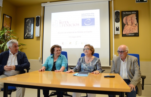 Antoni Barone, Pilar Parra, Mª Dolores Rincón y Arturo Ruiz, en la inauguración.