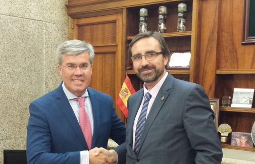 El alcalde de Jaén, con el Rector de la Universidad de Jaén, esta mañana