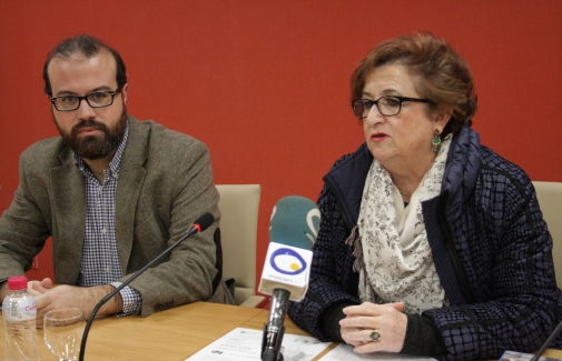 Felipe Serrano y María Dolores Rincón, en la rueda de prensa 