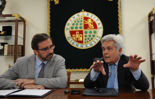 El Rector de la UJA y el presidente de CajaGranada