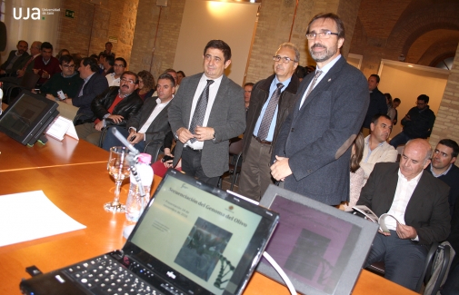 Francisco Reyes, Francisco Luque y Juan Gómez, en la presentación.