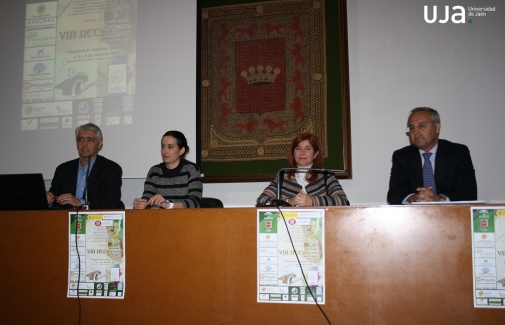 Pedro Ariza,Mª Carmen Botella,Antonia Olivares y Juan Ramón Lanzas, durante el acto de presentación.