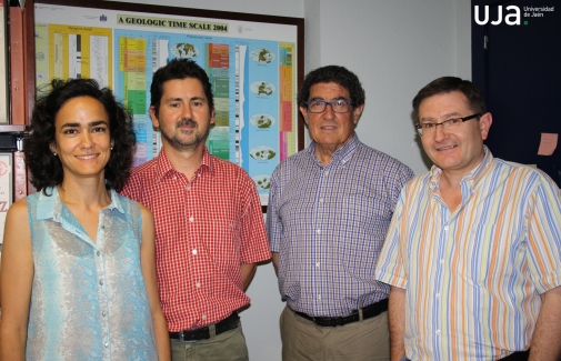 Los investigadores, Isabel Abad, Matías Reolid, José Miguel Molina y Luis Nieto.