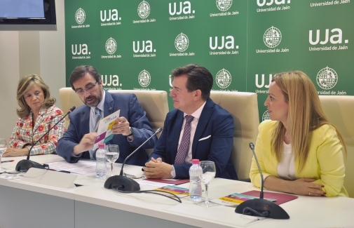 María Luisa del Moral, Juan Gómez, Juan M. Rosas y Eva Mª Murgado, en la presentación.