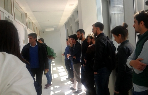 Momento de la visita al Vivero del Campus Científico Tecnológico de Linares