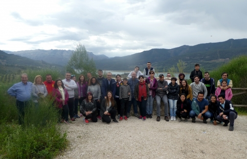 Participantes en la tercera ruta realizada al nacimiento del Río Borosa.