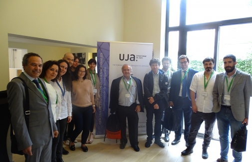 Representantes institucionales e investigadores de la UJA, en Bruselas.