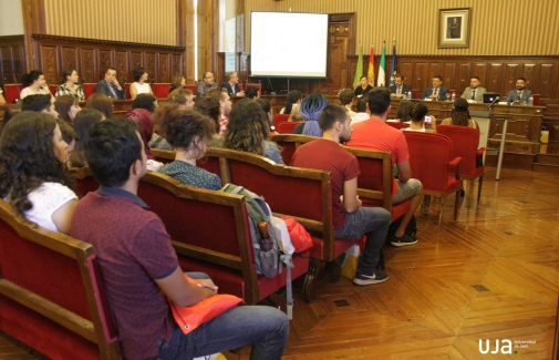 Intervención del Rector, durante el acto celebrado en Diputación.