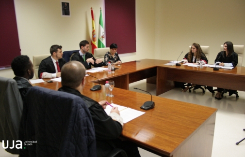 Momento del juicio simulado en la Universidad de Jaén.