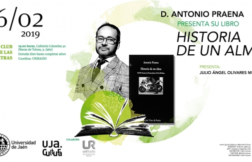 Cartel del Club de las Letras, con Antonio Praena.