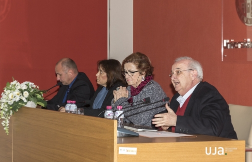 Luis Garrido, Mª Dolores Rincón, Mª Luisa Grande y Miguel A. Chamocho.