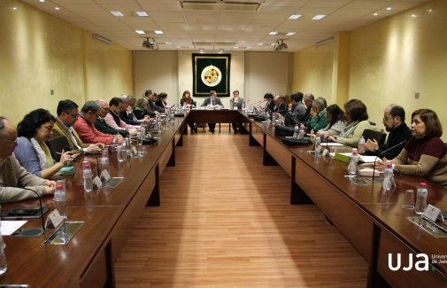 Consejo de Gobierno de la Universidad de Jaén, celebrado hoy.
