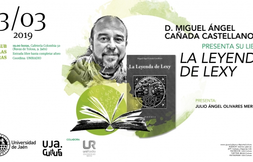 Cartel del Club de Las Letras, con el poeta Miguel Ángel Cañada.