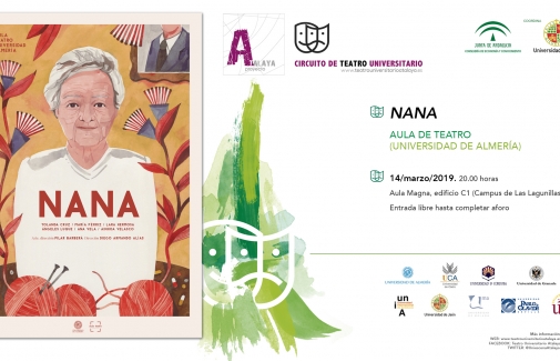 Cartel de la representación teatral de 'Nana', por el Aula de teatro de la Universidad de Almería.