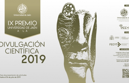 Cartel del IX Premio Universidad de Jaén a la Divulgación Científica.