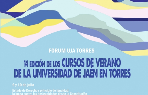 Cartel de la 14 edición de los Curso de Verano de la UJA en Torres.