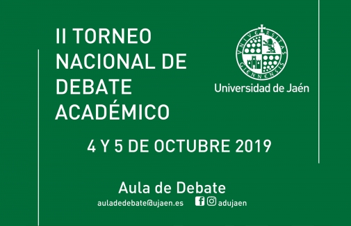 Cartel del II Torneo Nacional de Debate Universidad de Jaén.