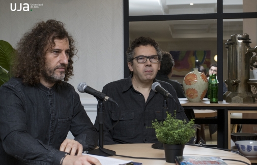 Julio Ángel Olivares y Lorenzo Pascual, en el Club de las Letras UJA. Foto: Fernando Mármol
