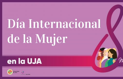 Cartel del Día Internacional de la Mujer en la UJA.