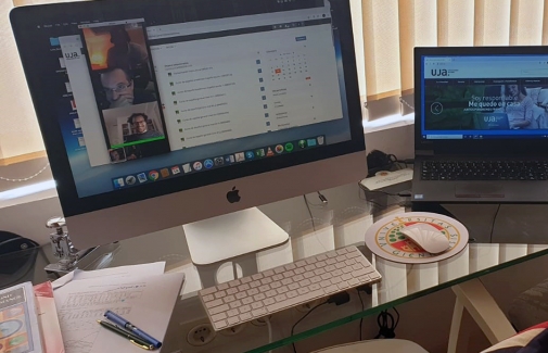 Trabajo desde casa. Foto: J. Cruz.